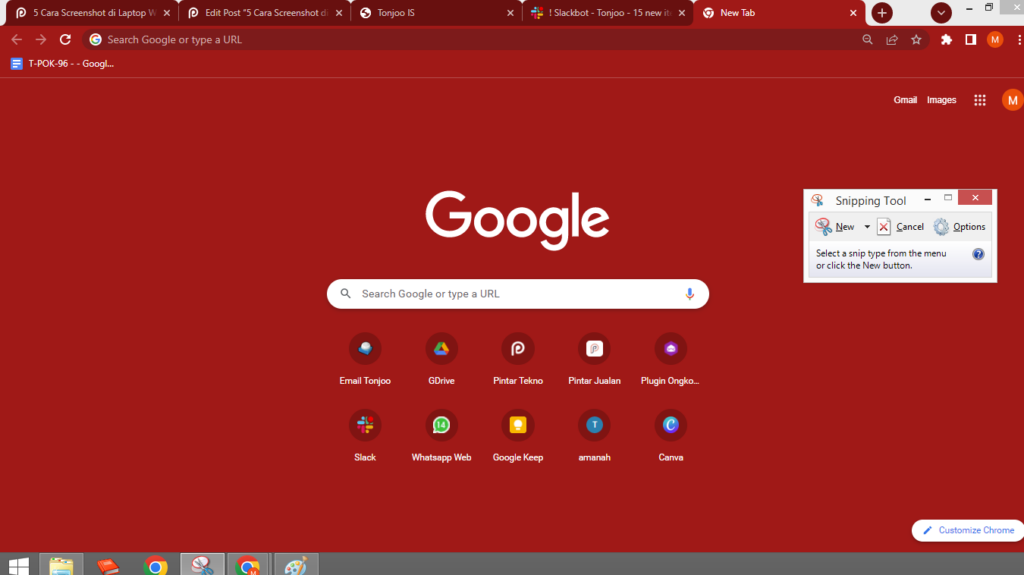 Cara screenshot di laptop mudah dan cepat 2024 snipping tool windows
