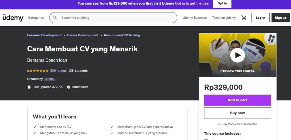 Kelas Pelatihan Membuat Cv Agar Dilirik Hrd