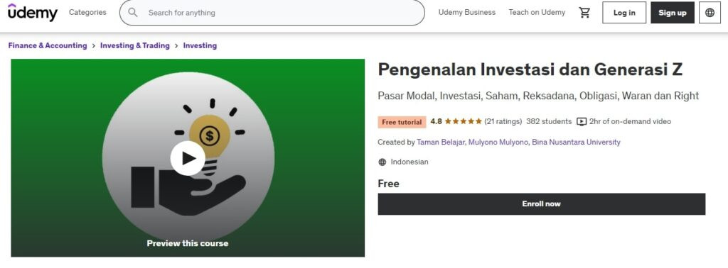 Kursus Pelatihan Investasi Perdagangan Online