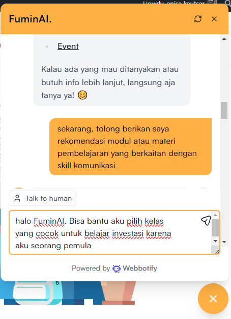 Cara Pakai Chatbot Fuminai