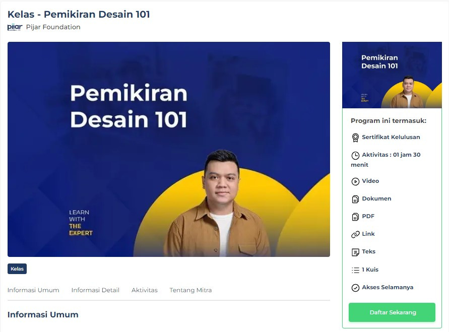 Kursus Online Design Thinking Gratis