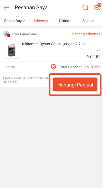 Pesanan di shopee sudah selesai