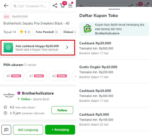 Cashback bebas ongkir tokopedia