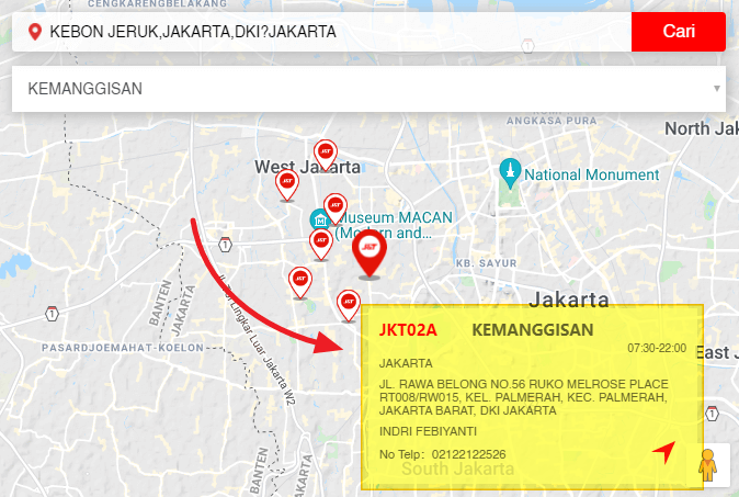 Drop point j&t express kemanggisan