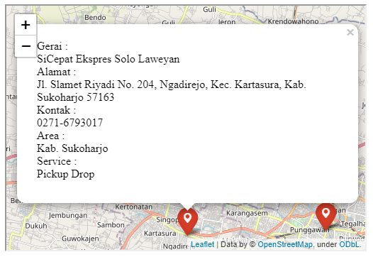 Informasi alamat kantor sicepat