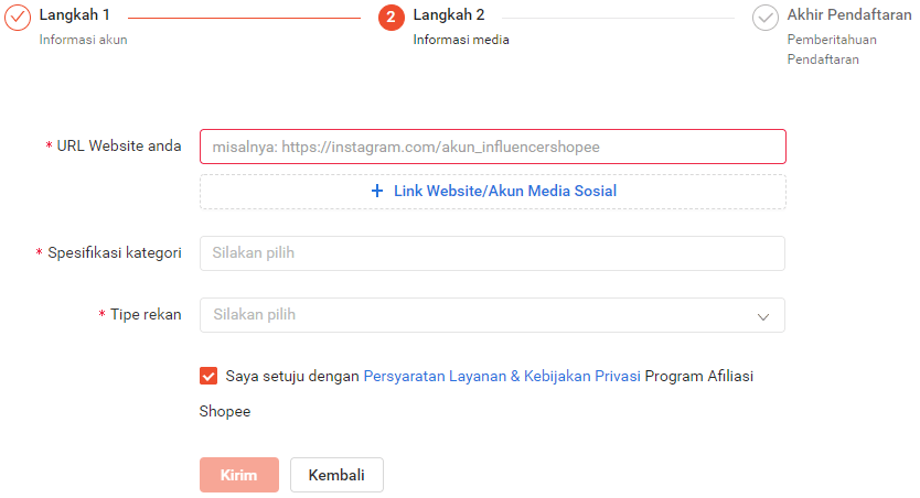 Isi informasi media afiliasi shopee