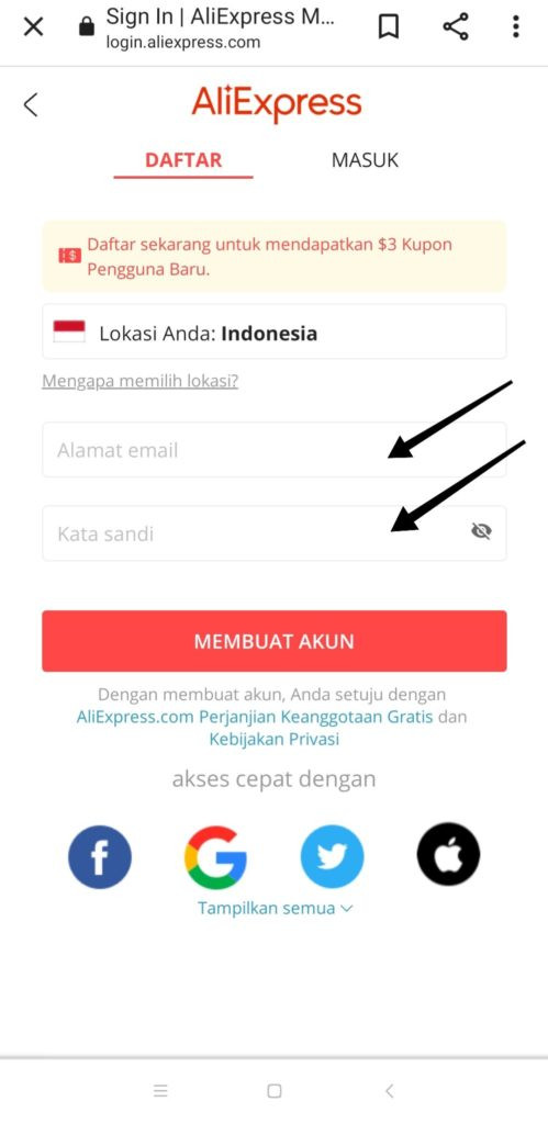 Buat akun