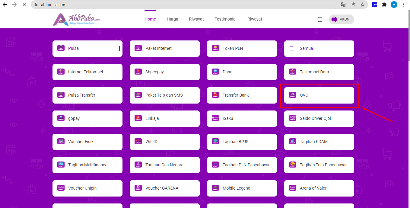 Cara transfer shopeepay ke ovo melalui ahlipulsa