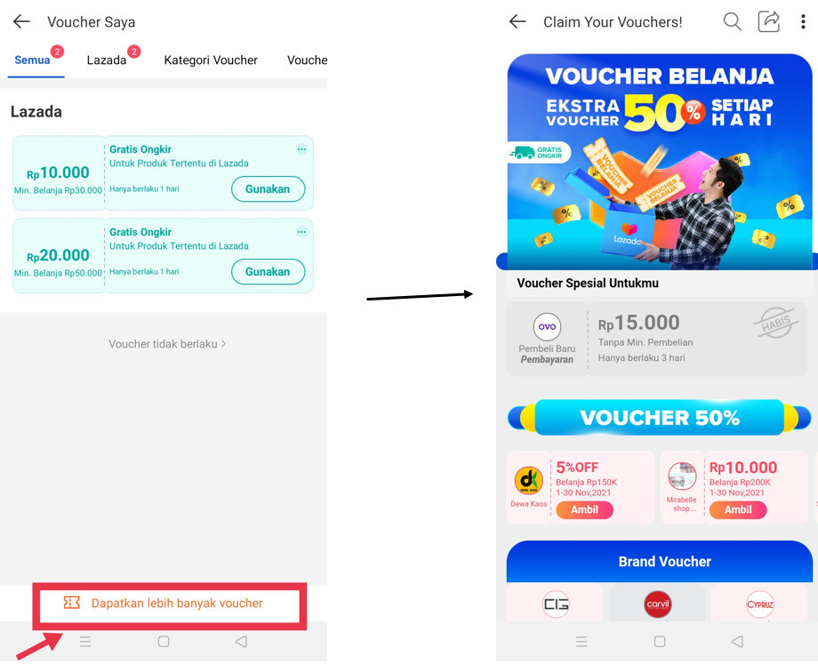 Klaim promo lazada