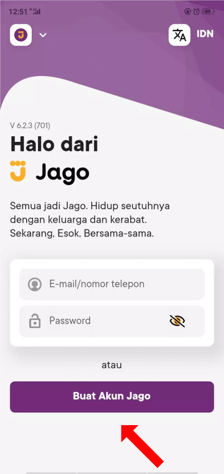 Cara daftar bank jago masukkan buat akun jago