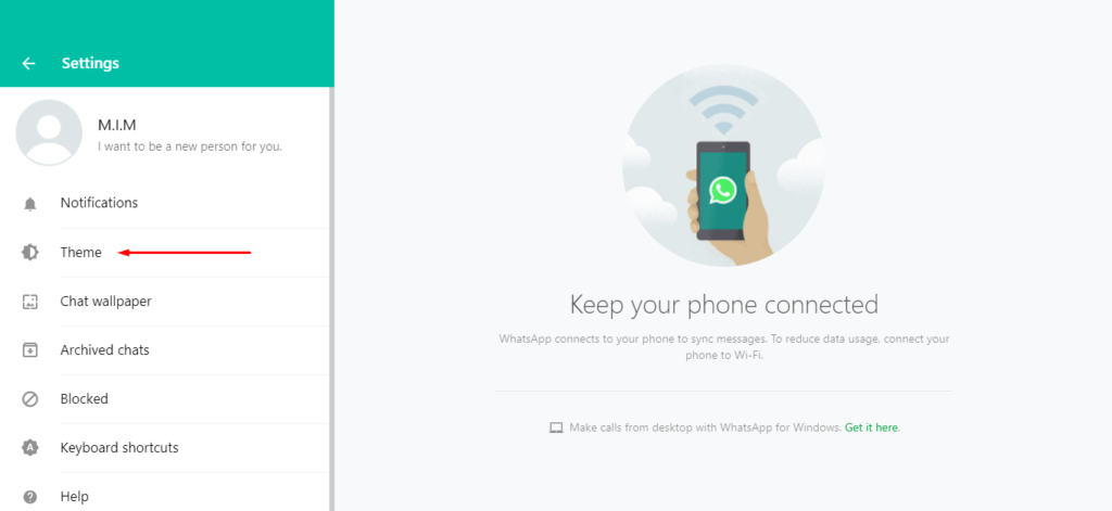 Cara mengganti tema whtasapp tanpa aplikasi - pilih theme