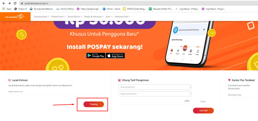 Cek resi pos indonesia