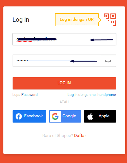 Email dan password