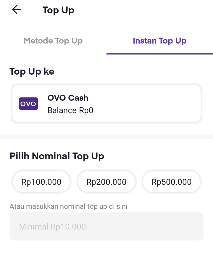 Cara top up ovo pakai instant kartu debit