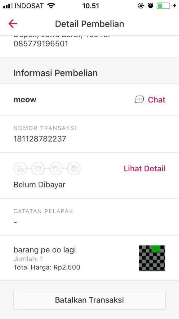 Membatalkan pesanan di bukalapak belum dibayar