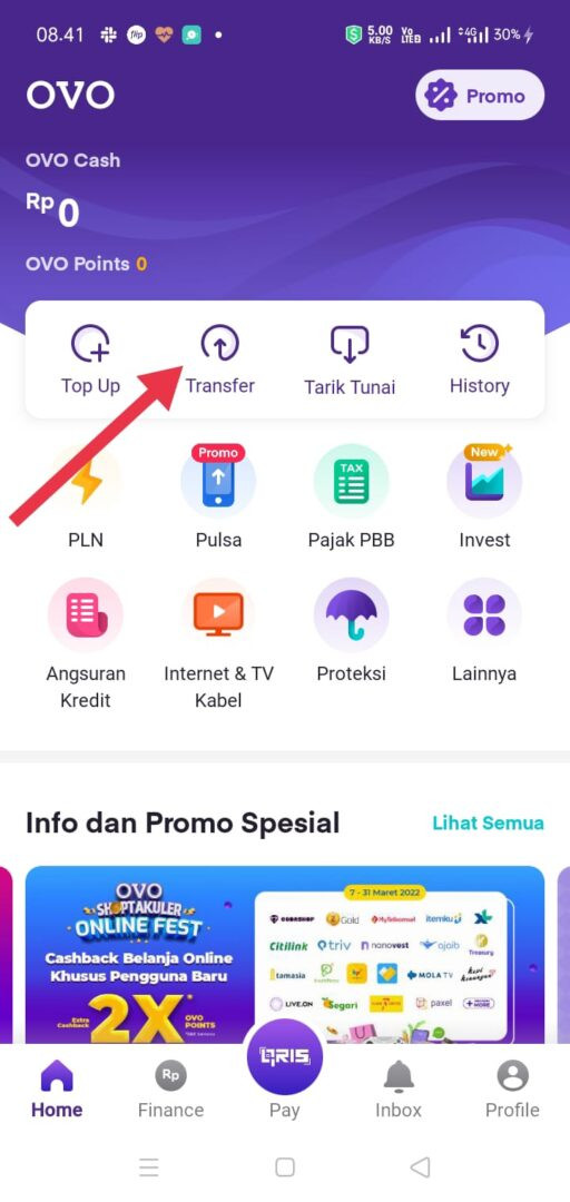 Transfer shopee pakai ovo