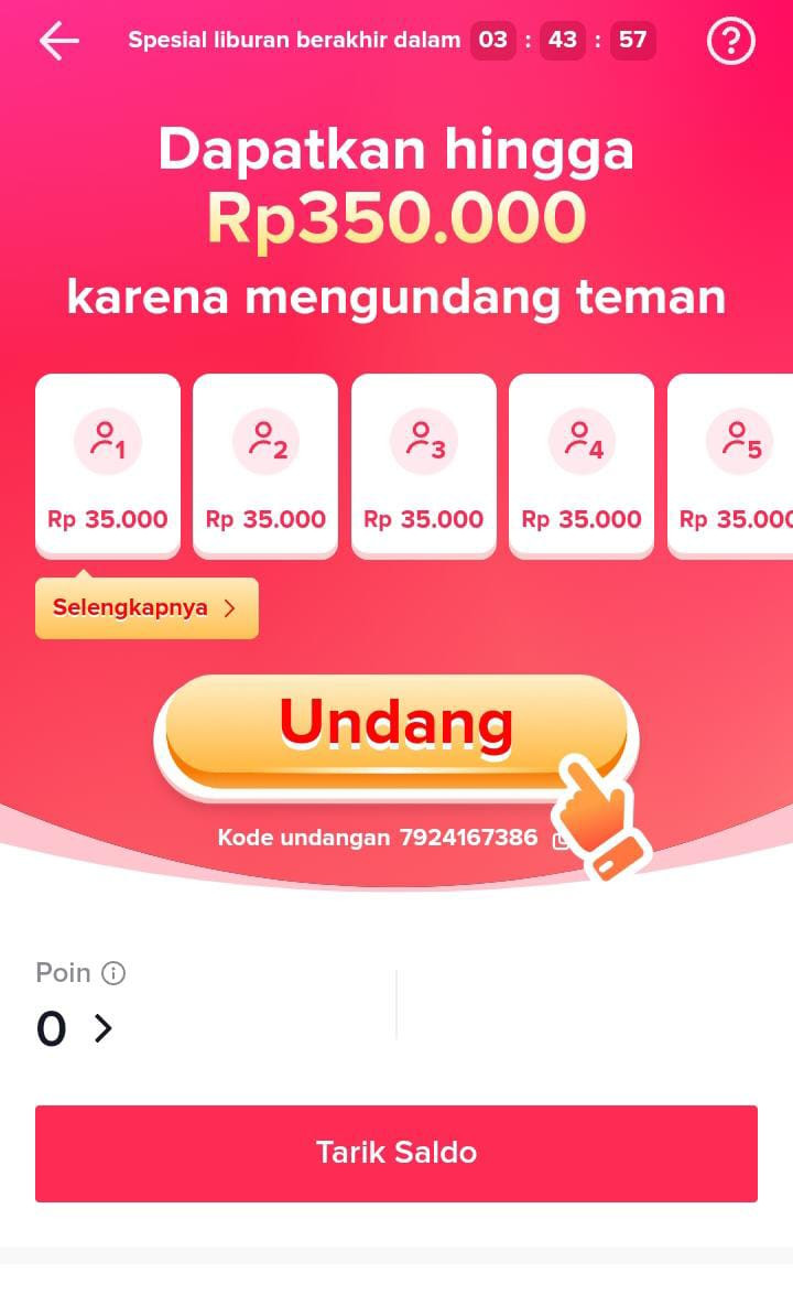 Cara melihat kode undangan tiktok