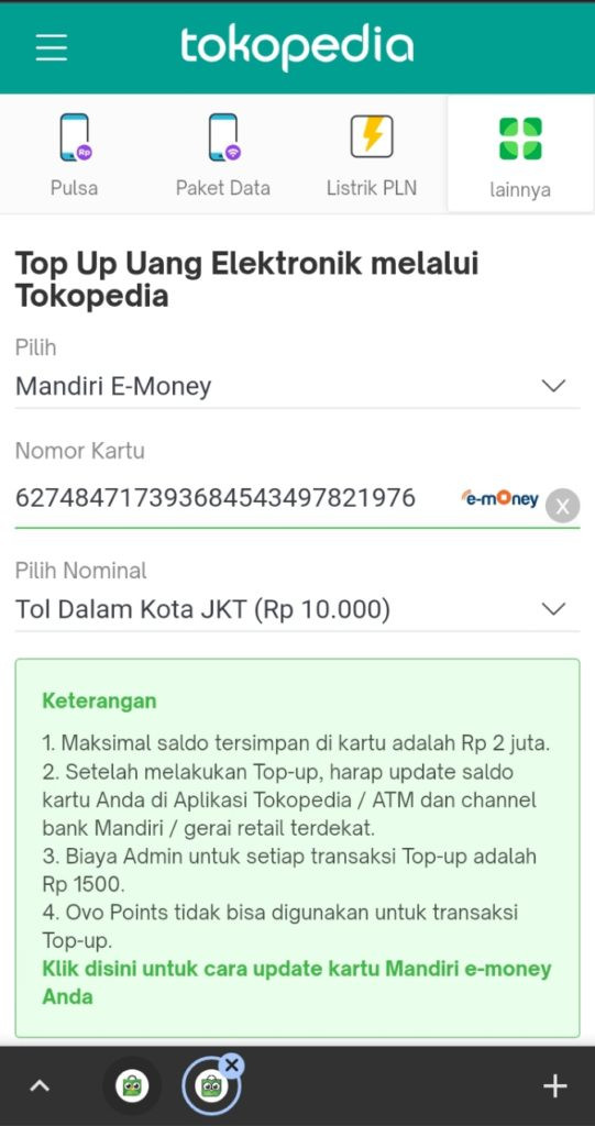 Cara top up saldo secara cepat