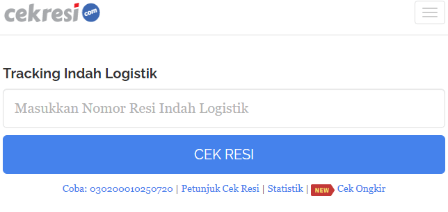 Cek resi indah cargo logistik