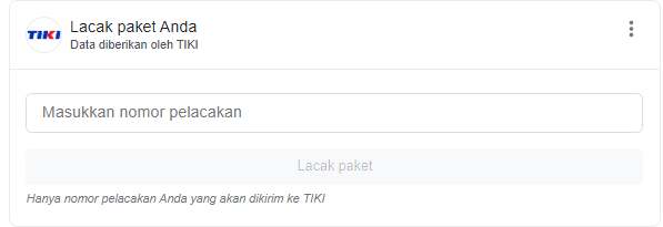 Cek resi tiki