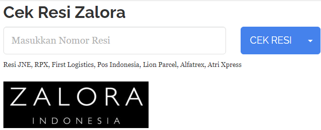 Cek resi zalora