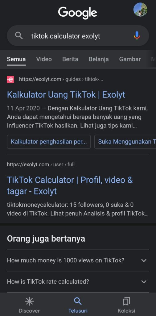 Situs exolyt via smartphone