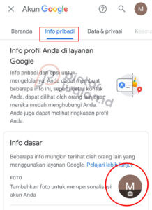 Cara mengganti foto profil email