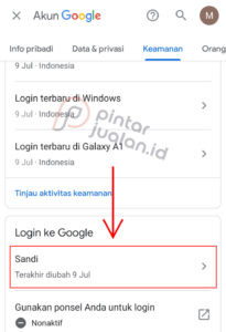 Cara mengganti sandi email