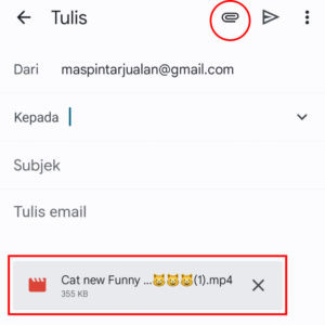 Cara mengirim video lewat email