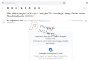 Cara menghapus email