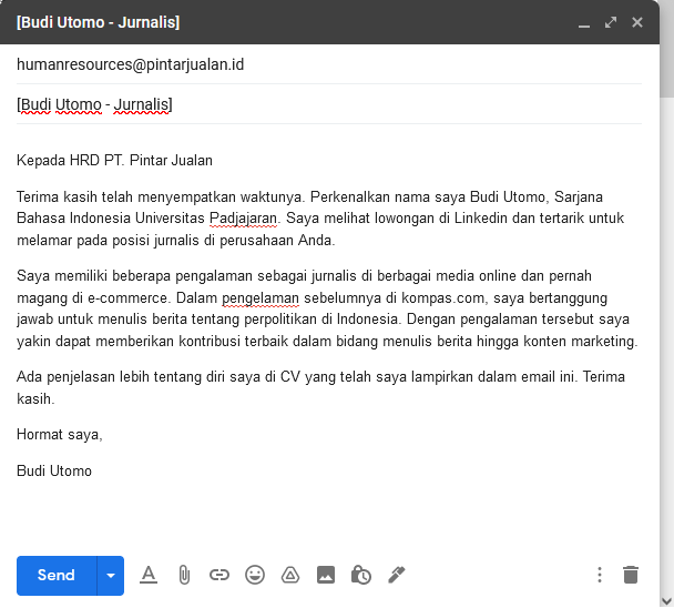 Cara melamar pekerjaan lewat email