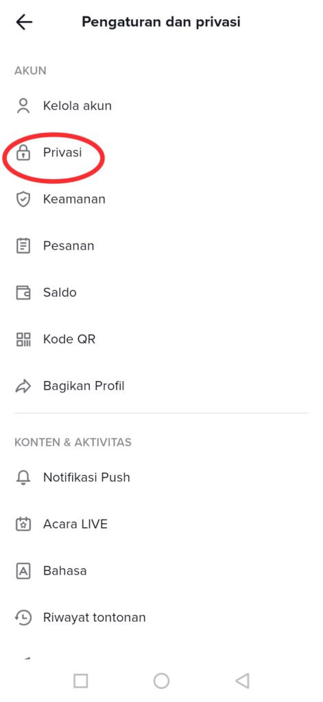 Pengaturan komentar dan privasi