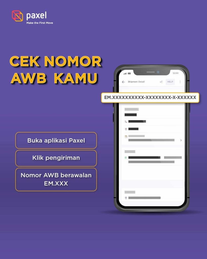 Cek nomor resi paxel