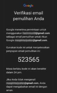 Cara verifikasi email