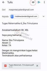 Cara mengirim tugas lewat email