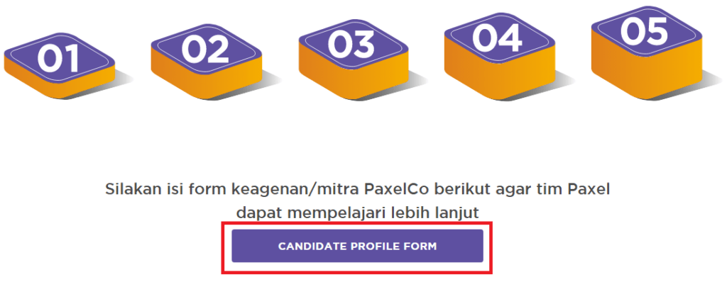 Pendaftaran perusahaan untuk agen paxel