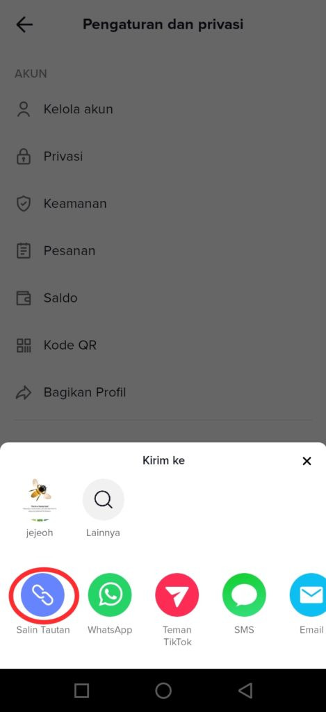 Salin tautan link tiktok