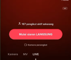 Cara live di tiktok