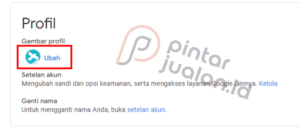 Cara mengganti foto profil email