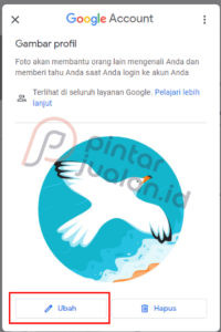 Cara mengganti foto profil email