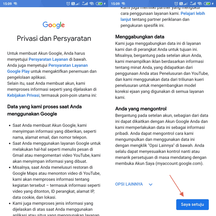 Pahami privasi dan persyaratan gmail