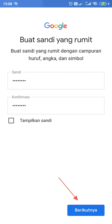 Membuat kata sandi gmail