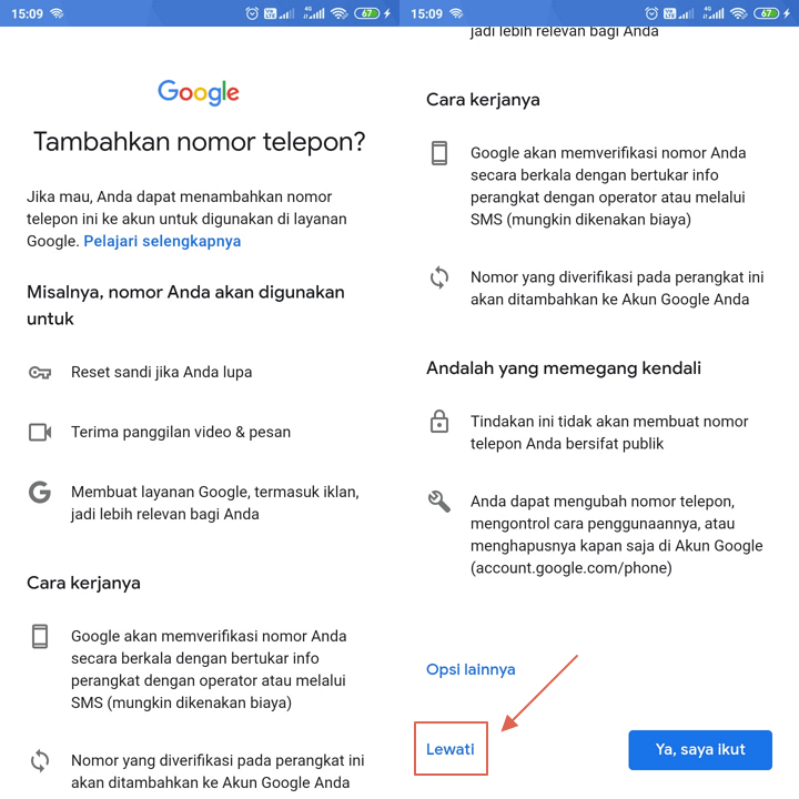 Membuat gmail tanpa verifikasi hp