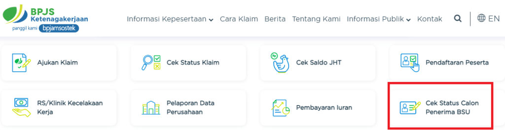 Daftar bantuan bsu