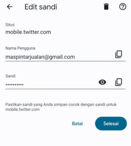 Cara mengetahui email twitter yang lupa