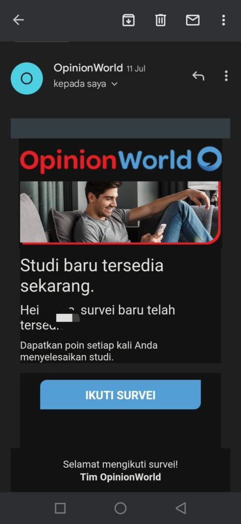 Isi kuisioner untuk dapat uang cepat dalam sehari