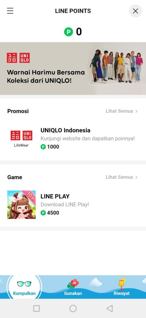 Promo uniqlo di line