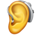 Ear with hearing aid