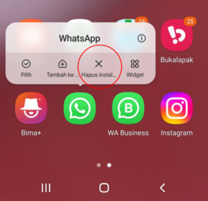 Cara menghapus whatsapp di android