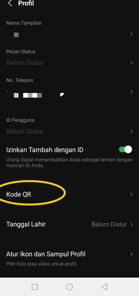 Fitur kode qr line